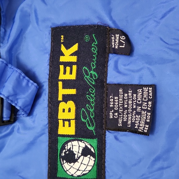 EDDIE BAUER EBTEK VINTAGE MEN'S LARGE WINDBREAKER JACKET - Picture 3 of 11